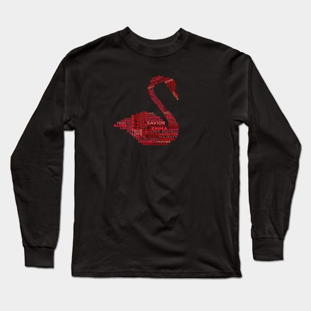 Emma Swan Red Swan Long Sleeve T-Shirt by jabberdashery